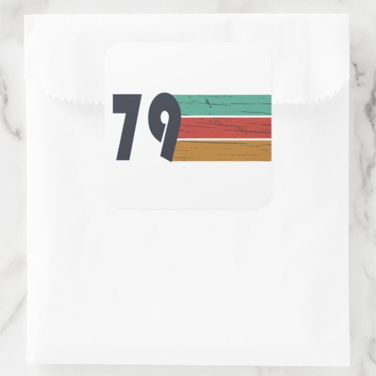 1979生まれ年のヴィンテージ誕生日ギフト スクエアシール (バッグ)