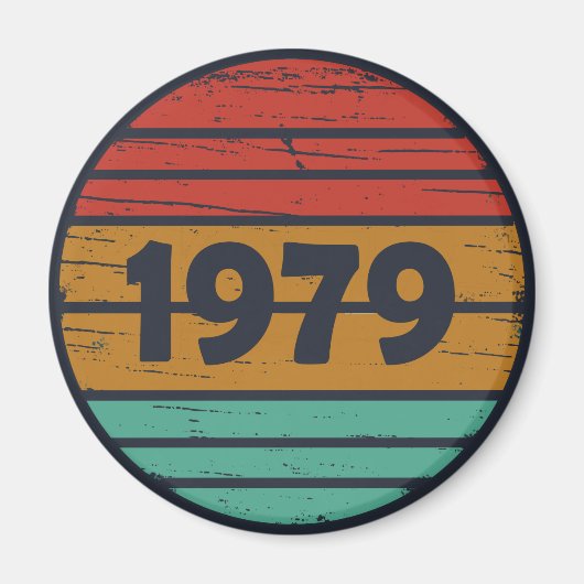 1979生まれ年のヴィンテージ誕生日ギフト マグネット (正面)
