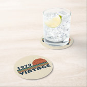 1979生まれ年のヴィンテージ誕生日ギフト ラウンドペーパーコースター (インサイチュ)