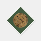 1979生まれ年のヴィンテージ スタンダードカクテルナプキン (角)