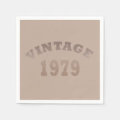 1979生まれ年のヴィンテージ スタンダードカクテルナプキン (正面)