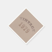 1979生まれ年のヴィンテージ スタンダードカクテルナプキン (角)