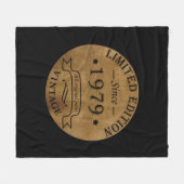 1979生まれ年のヴィンテージ フリースブランケット (正面(横))