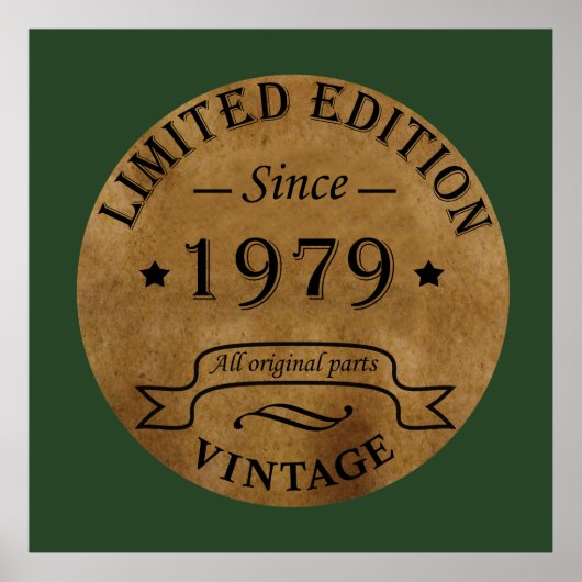 1979生まれ年のヴィンテージ ポスター (正面)