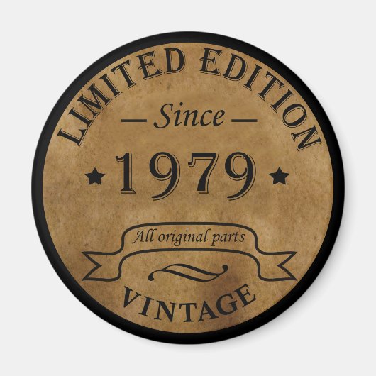 1979生まれ年のヴィンテージ マグネット (正面)