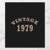 1979生まれ年のヴィンテージ ワインラベル (シングルラベル)