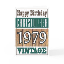 1979生まれ年グリーティングカード