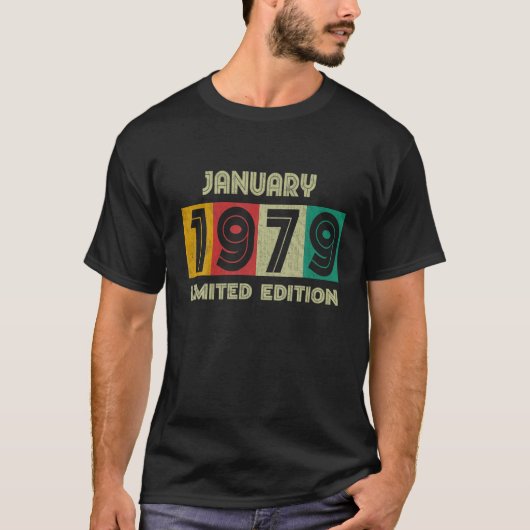1979生まれ年1月43日誕生日ギフト43年 Tシャツ (正面)