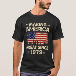 1979素晴らし年レトロ43番目の誕生日からアメリカを作る Tシャツ