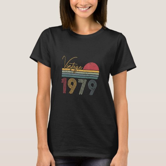 1979誕生日ヴィンテージレトロ Tシャツ (正面)