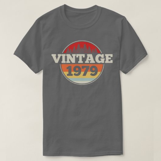 1979誕生日ヴィンテージ1979レトロ Tシャツ (デザイン正面)
