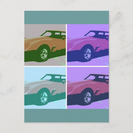 1979赤クラシック車 ポストカード (正面)