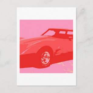 1979赤クラシック車 ポストカード