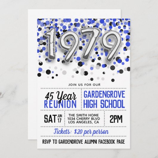 1979高等学校大学懇親会招待状 招待状 (正面/裏面)