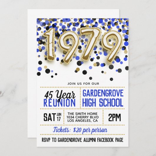 1979高等学校大学懇親会招待状 招待状 (正面/裏面)