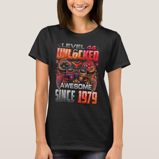 1979 44誕生日以素晴らし降のレベル44のロック解除 Tシャツ (正面)