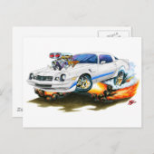 1979-81カマロZ28白青車 ポストカード (正面/裏面)