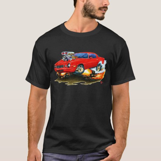 1979-81年のCamaroの赤車 Tシャツ (正面)