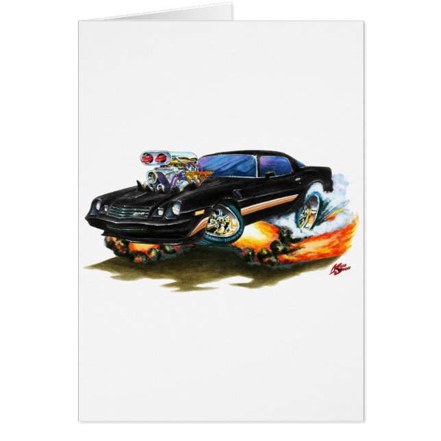 1979-81年のCamaro Z28の黒金ゴールド車 (正面)