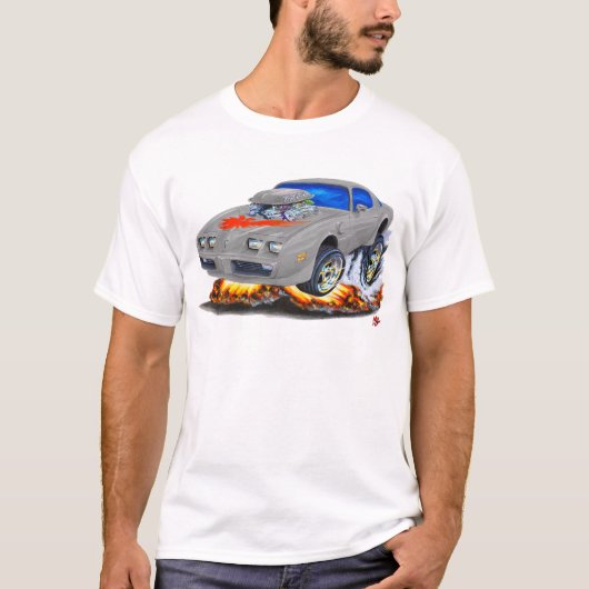 1979-81年のTRANS AMの灰色赤い車 Tシャツ (正面)