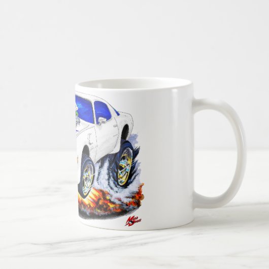 1979-81年のTRANS AMの白青い車 コーヒーマグカップ (右)