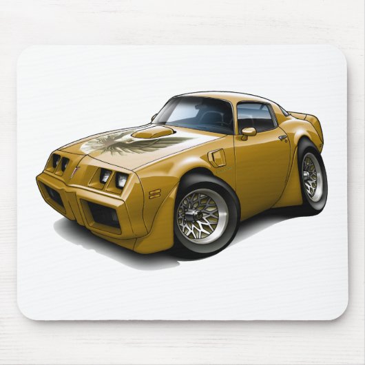 1979-81年のTRANS AMの金ゴールド車 マウスパッド (正面)