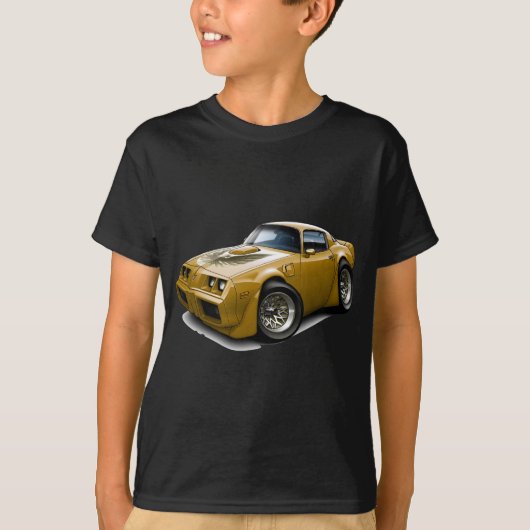 1979-81年のTRANS AMの金ゴールド車 Tシャツ (正面)
