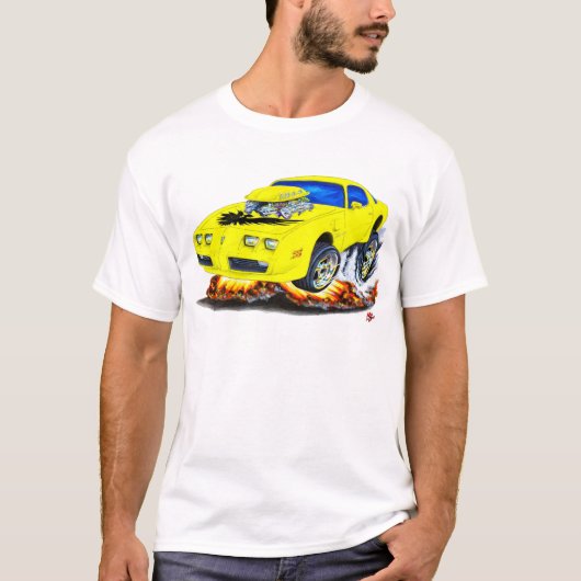 1979-81年のTRANS AMの黄色い車 Tシャツ (正面)