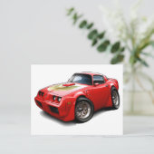 1979-81 Trans Am Red Car ポストカード (スタンド正面)