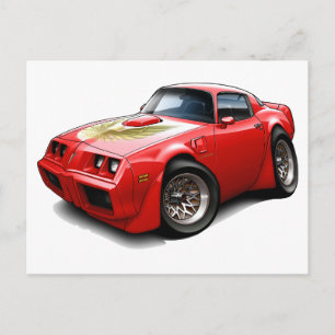 1979-81 Trans Am Red Car ポストカード
