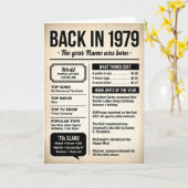 1979 Back in the Day, Fun Facts Birthday Card カード (黄色い花)