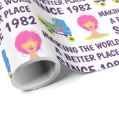 1980の誕生日包装紙シート ラッピングペーパー (ロールコーナー)