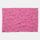 1980はっきりした年代のメンフィススタイルの形状ピンク キッチンタオル (横)