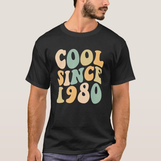 1980カッコいい年からレトロ誕生日1980誕生日 Tシャツ (正面)