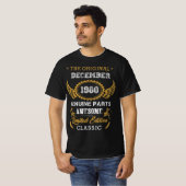1980クラシック年12月誕生日贈答品1980年 Tシャツ (正面フル)