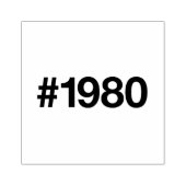 1980ハッシュタグ45誕生日記念日 ラバースタンプ (インプリント)