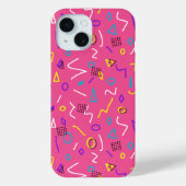 1980ファンキー年代のメンフィススタイルの形状ピンク Case-Mate iPhoneケース (裏面)