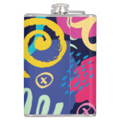 1980ファンキー年代スタイルパタカラフルーン（モノグラム） フラスク (裏面)