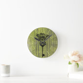 1980ヴィンテージアクリル時計 ラウンド壁時計 (ホーム)