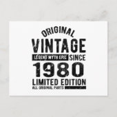 1980ヴィンテージ誕生日 ポストカード (正面)
