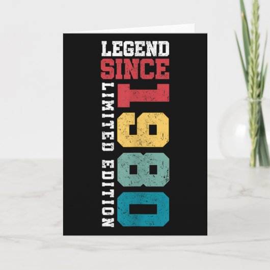 1980年から続く伝説 限定版 45周年 45歳 カード (正面)