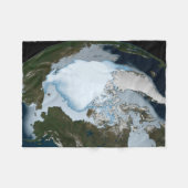 1980年に海氷のカバレッジを示す惑星の地球。 フリースブランケット (正面(横))