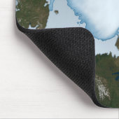 1980年に海氷のカバレッジを示す惑星の地球。 マウスパッド (コーナー)