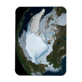 1980年に海氷のカバレッジを示す惑星の地球。 マグネット (縦)