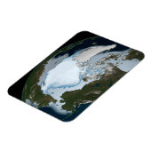 1980年に海氷のカバレッジを示す惑星の地球。 マグネット (左側)