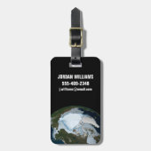 1980年に海氷のカバレッジを示す惑星の地球。 ラゲッジタグ (正面縦)