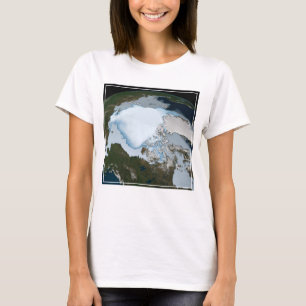 1980年に海氷のカバレッジを示す惑星の地球。 Tシャツ