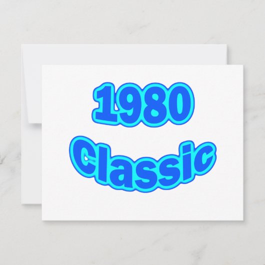 1980年のクラシックな青 カード (正面)