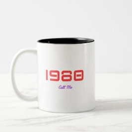 1980年のトップソング、コール・ミー ツートーンマグカップ