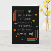 1980年のハッピーバースデーレトロおもしろい最高の友 カード (黄色い花)